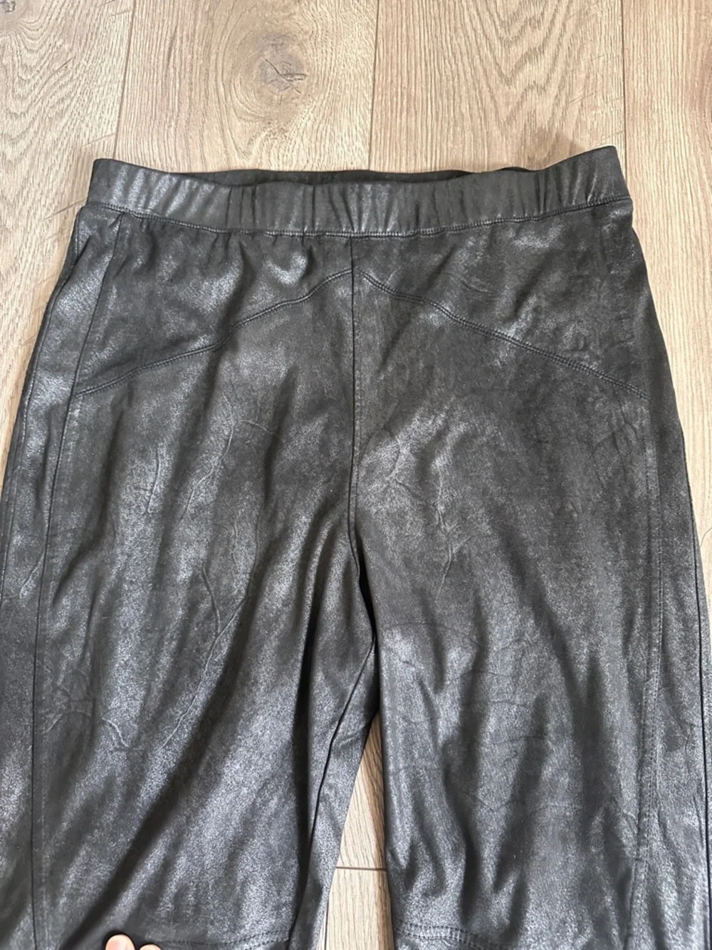 Free People Midnight Faux Suede Skinny Pants size Large